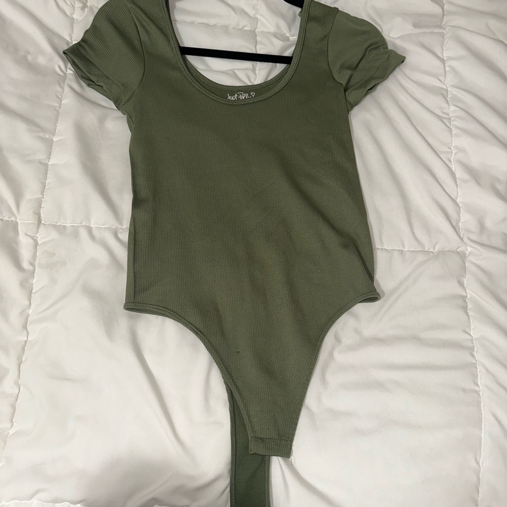 Green Cap Sleeve Bodysuit